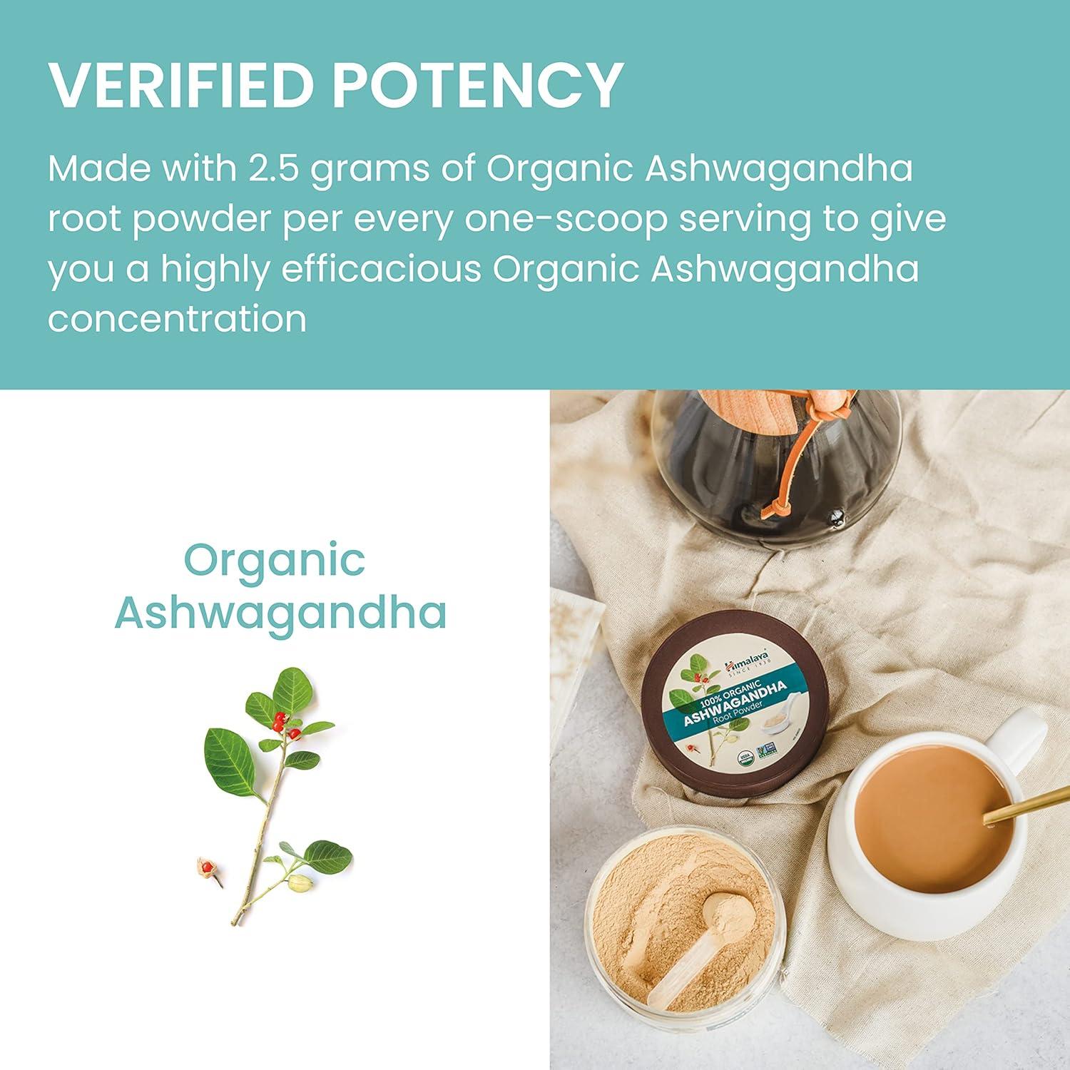 image:imageHimalaya 100 USDA Certified Organic Ashwagandha Root Powder Herbal Supplement Supports Relaxation Stress Relief Energy Occasional Sleeplessness NonGMO Vegan Flavorless 79 Oz Bag4 Ounce Pack of 1