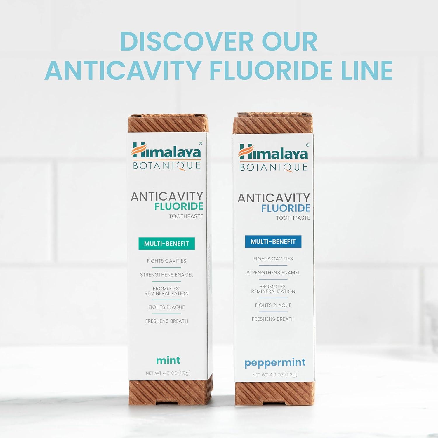 image:imageHimalaya Botanique Anticavity Fluoride Toothpaste Fluoride with MultiBenefit Support Fights Cavities Strengthens Enamel Promotes Remineralization Peppermint Flavor 4 ozMint