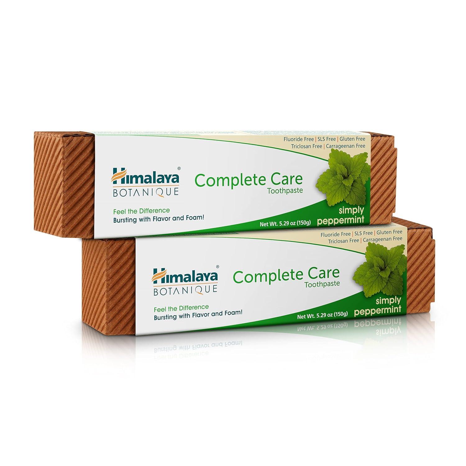image:imageHimalaya Botanique Complete Care Toothpaste Herbal Peppermint Flavor Fights Plaque Freshens Breath Fluoride Free No Artificial Flavors SLS Free Cruelty Free Foaming 529 Oz 4 PackPeppermint