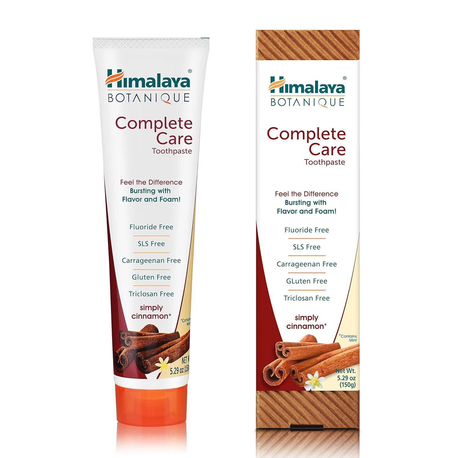 image:imageHimalaya Botanique Complete Care Toothpaste Herbal Peppermint Flavor Fights Plaque Freshens Breath Fluoride Free No Artificial Flavors SLS Free Cruelty Free Foaming 529 Oz 4 PackCinnamon