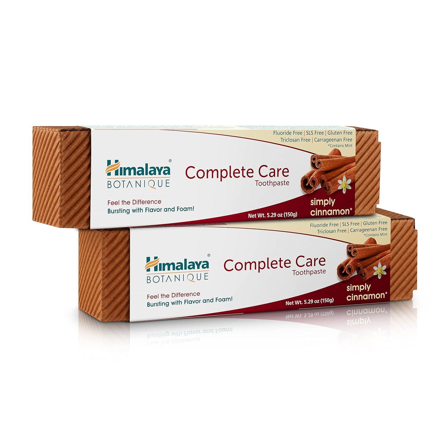 image:imageHimalaya Botanique Complete Care Toothpaste Herbal Peppermint Flavor Fights Plaque Freshens Breath Fluoride Free No Artificial Flavors SLS Free Cruelty Free Foaming 529 Oz 4 PackCinnamon