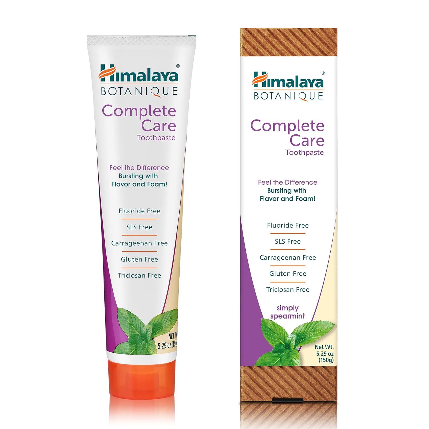 image:imageHimalaya Botanique Complete Care Toothpaste Herbal Peppermint Flavor Fights Plaque Freshens Breath Fluoride Free No Artificial Flavors SLS Free Cruelty Free Foaming 529 Oz 4 PackSpearmint