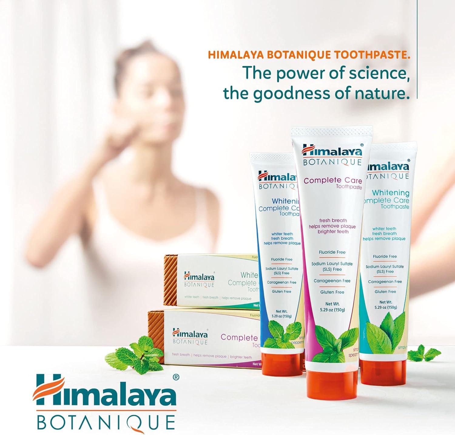 image:imageHimalaya Botanique Complete Care Whitening Toothpaste Simply Peppermint Fluoride Free for a Clean Mouth Whiter Teeth and Fresh Breath 529 oz 4 PackPeppermint