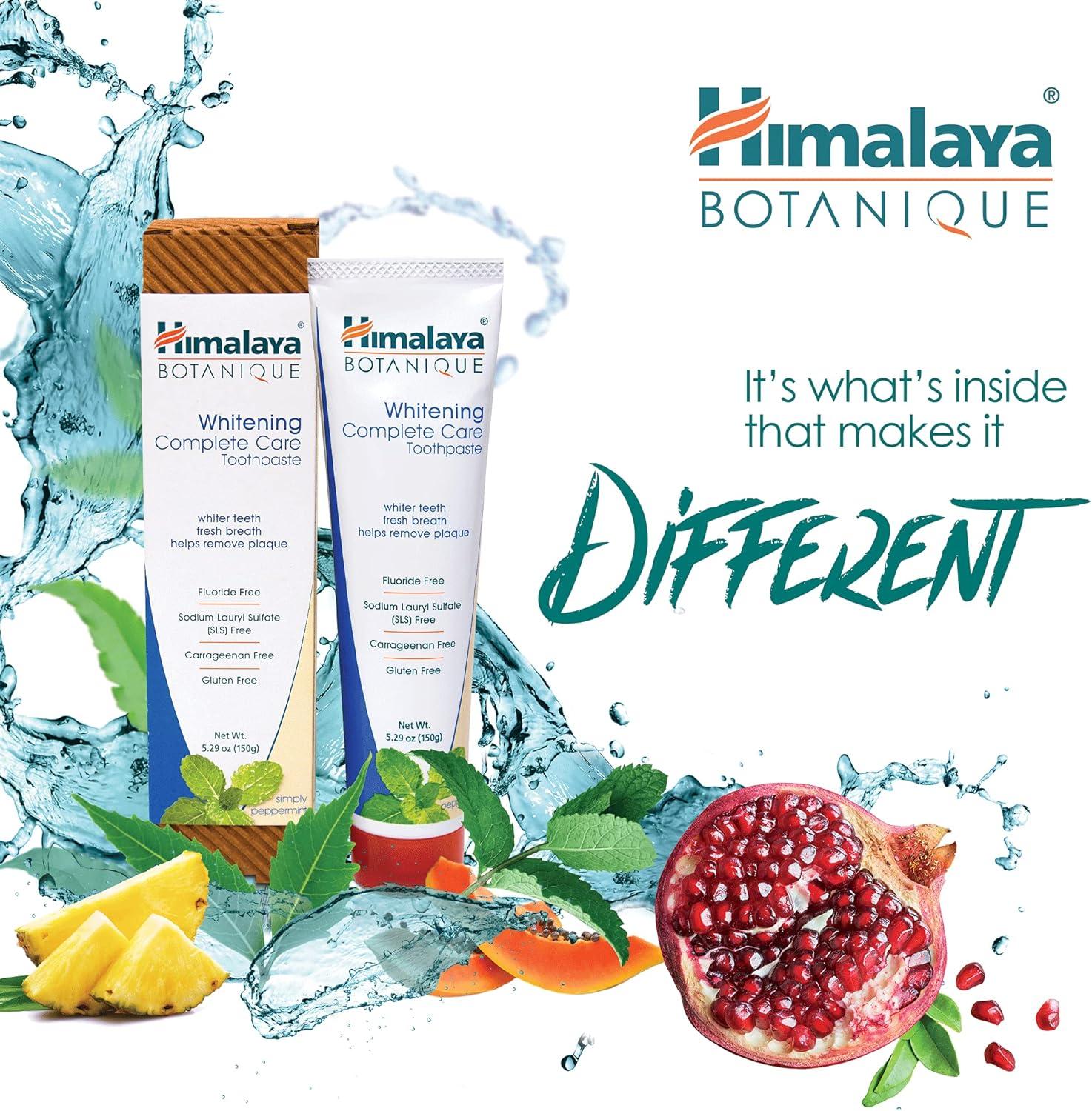 image:imageHimalaya Botanique Complete Care Whitening Toothpaste Simply Peppermint Fluoride Free for a Clean Mouth Whiter Teeth and Fresh Breath 529 oz 4 PackPeppermint