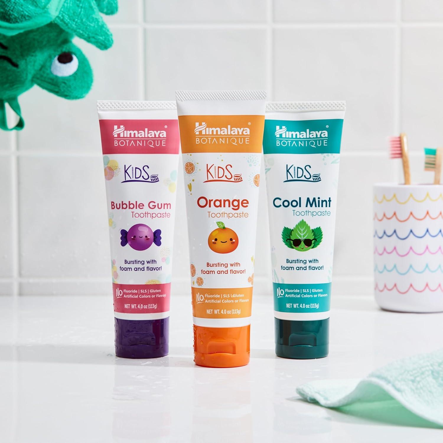 image:imageHimalaya Botanique Kids Toothpaste Cool Mint FluorideFree Gentle No Artificial Colors SLS Free Gluten Free Cruelty Free Vegan Foaming 4 Oz 1 PackVariety