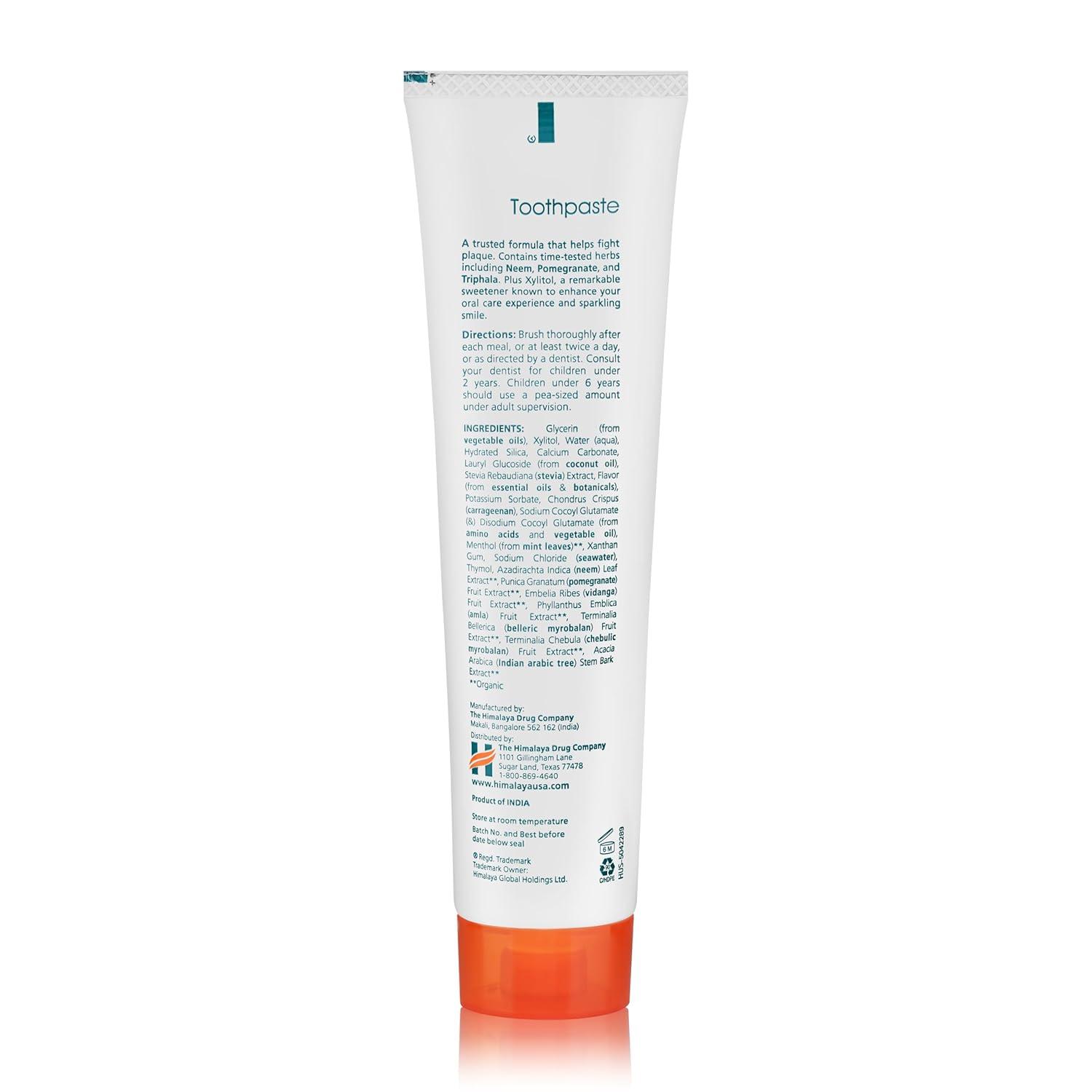 image:imageHimalaya Botanique Original Neem amp Pomegranate Botanical Toothpaste Fights Plaque Brightens Teeth Fluoride Free No Artificial Flavors SLS Free Cruelty Free Foaming Mint Flavor 529 Oz 2 PackPomegranate