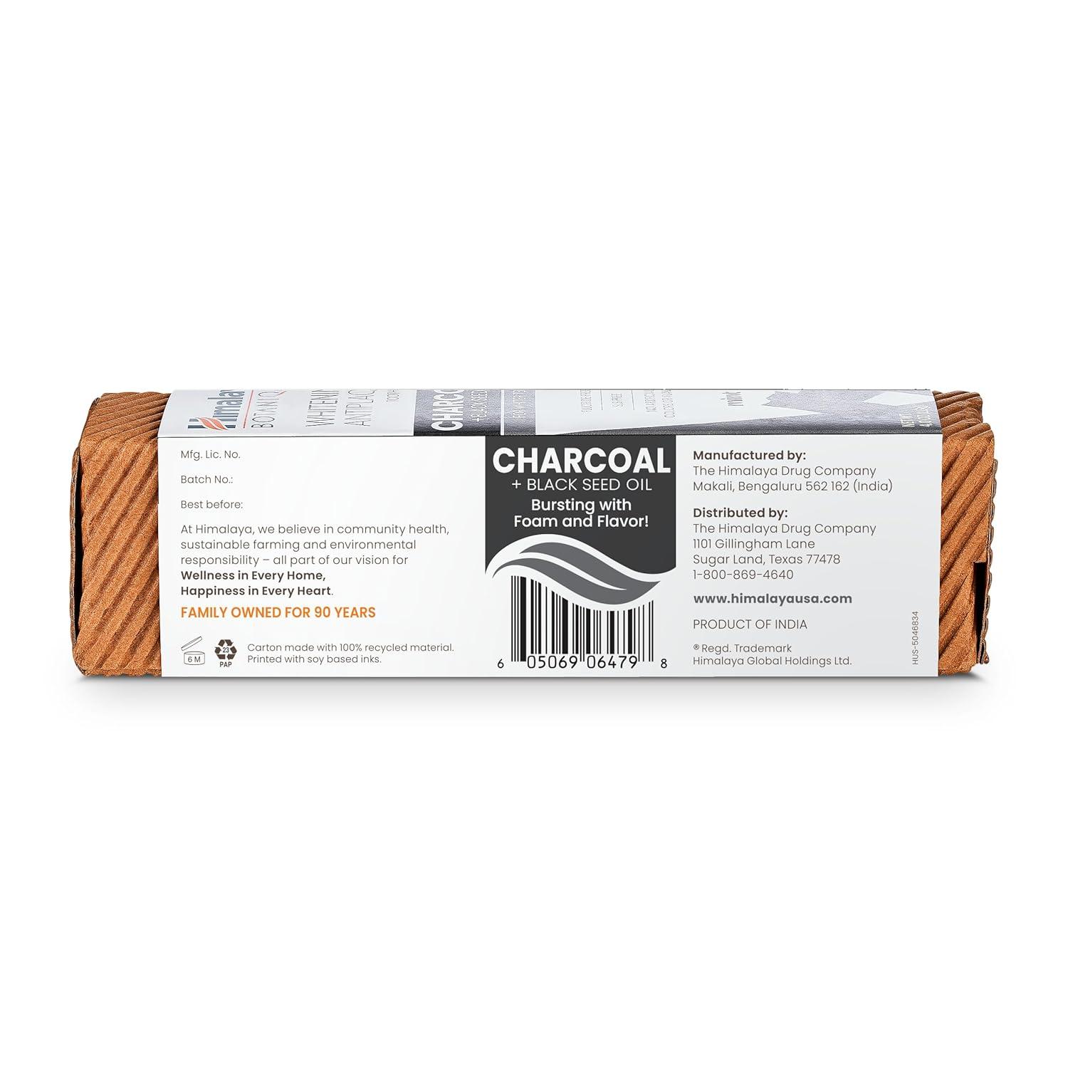 image:imageHimalaya Botanique Turmeric amp Coconut Oil Whitening Antiplaque Herbal Toothpaste Whitens Teeth Fluoride Free No Artificial Flavors SLS Free Vegan Cruelty Free Foaming Mint Flavor 4 Oz 2 PackCharcoal