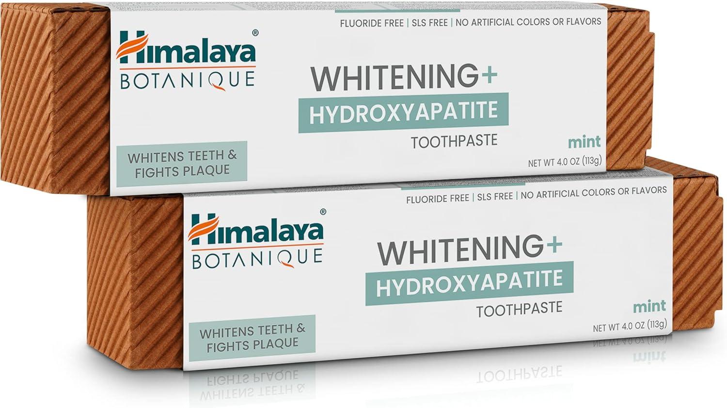 image:imageHimalaya Botanique Whitening Hydroxyapatite Toothpaste Peppermint Nano Hydroxyapatite to Support Remineralization and Restore Enamel Appropriate for Sensitive Teeth Vegan Gluten Free 4 ozMint