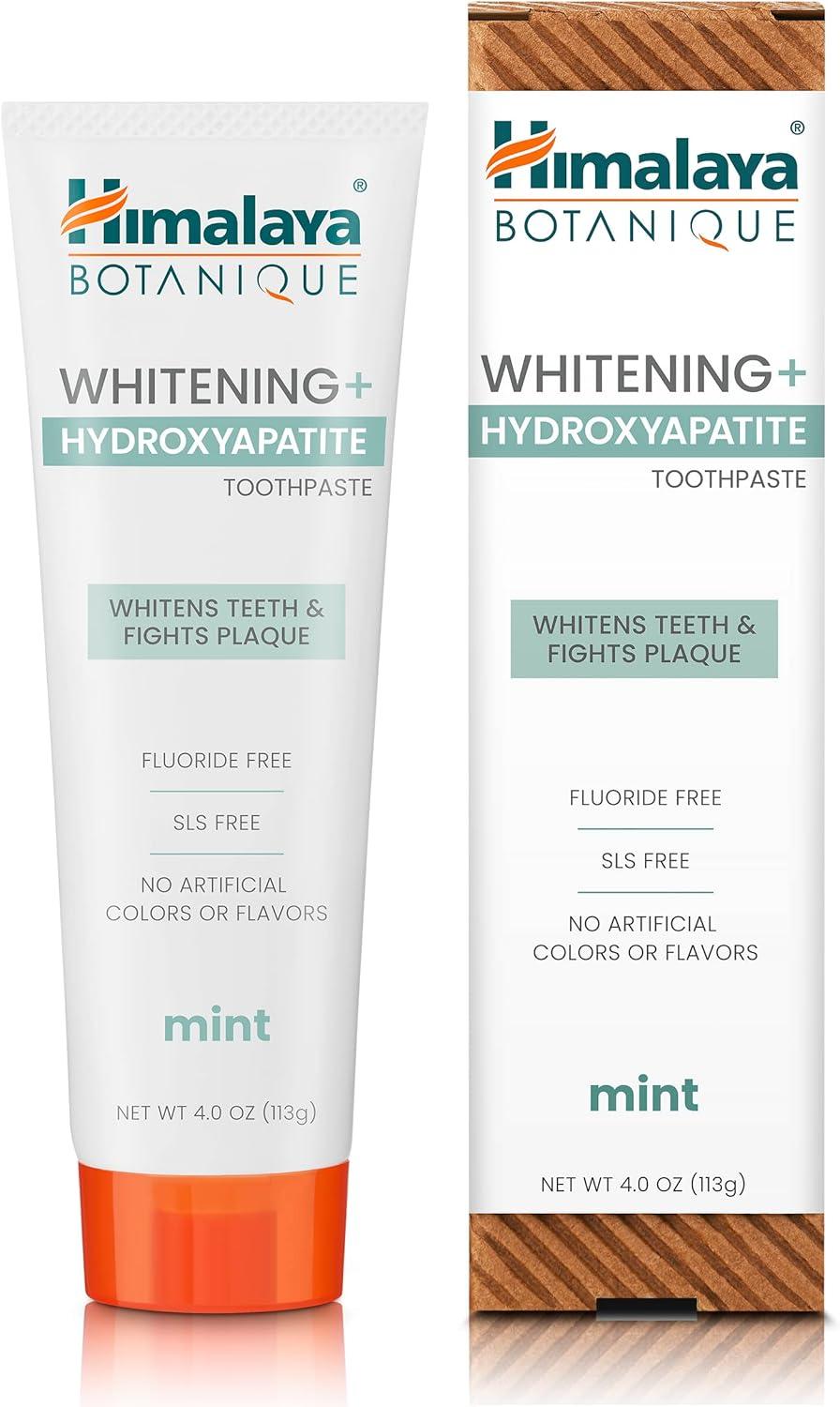 image:imageHimalaya Botanique Whitening Hydroxyapatite Toothpaste Peppermint Nano Hydroxyapatite to Support Remineralization and Restore Enamel Appropriate for Sensitive Teeth Vegan Gluten Free 4 ozMint