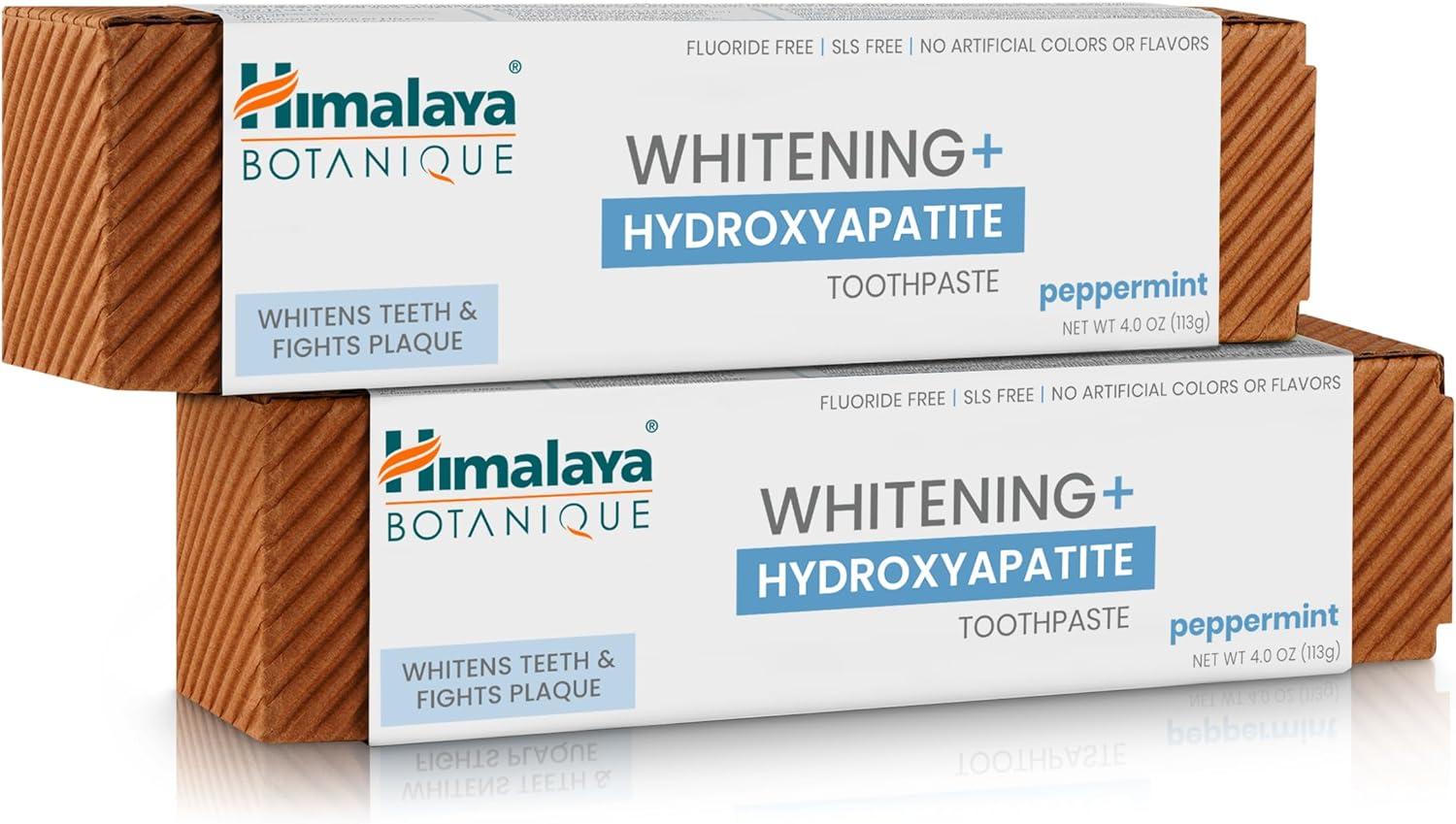 image:imageHimalaya Botanique Whitening Hydroxyapatite Toothpaste Peppermint Nano Hydroxyapatite to Support Remineralization and Restore Enamel Appropriate for Sensitive Teeth Vegan Gluten Free 4 ozPeppermint