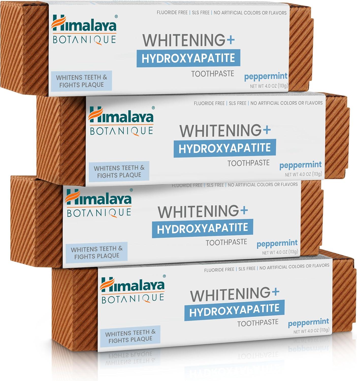 image:imageHimalaya Botanique Whitening Hydroxyapatite Toothpaste Peppermint Nano Hydroxyapatite to Support Remineralization and Restore Enamel Appropriate for Sensitive Teeth Vegan Gluten Free 4 ozPeppermint