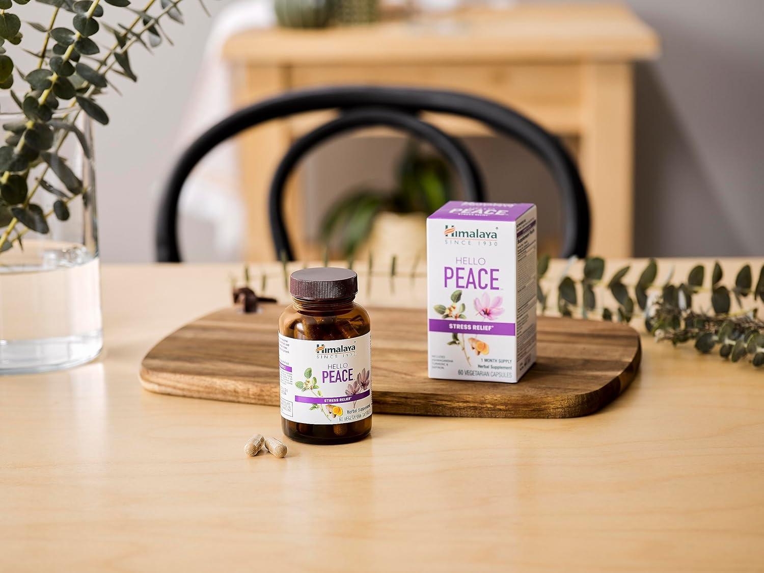 image:imageHimalaya Hello Peace Herbal Stress Relief Supplement with Ashwagandha and Turmeric for Normal Cortisol and Adrenal Support Vegan NonGMO Gluten Free 60 Capsules