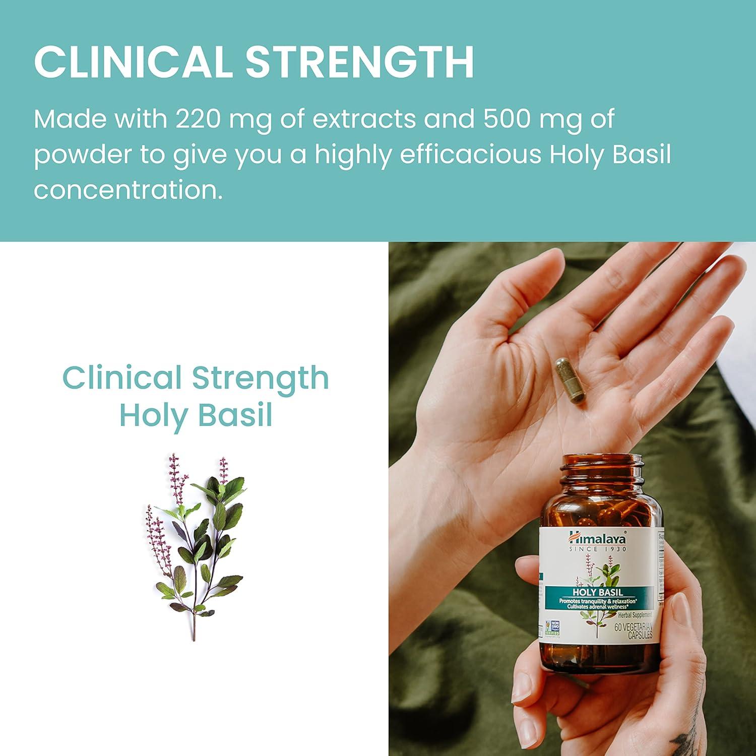 image:imageHimalaya Holy Basil Herbal Adrenal Support for Stress Relief Relaxation Energy Support and Occasional Sleeplessness Vegan NonGMO Gluten Free 720 mg 60 Capsules60 Count Pack of 2