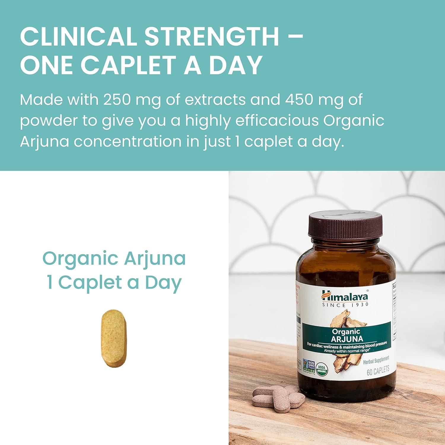 image:imageHimalaya Organic Arjuna 60 Day Supply Herbal Supplement Supporting Heart Health and Normal Blood Pressure USDA Organic Vegan NonGMO Gluten Free 700 mg 60 Caplets2