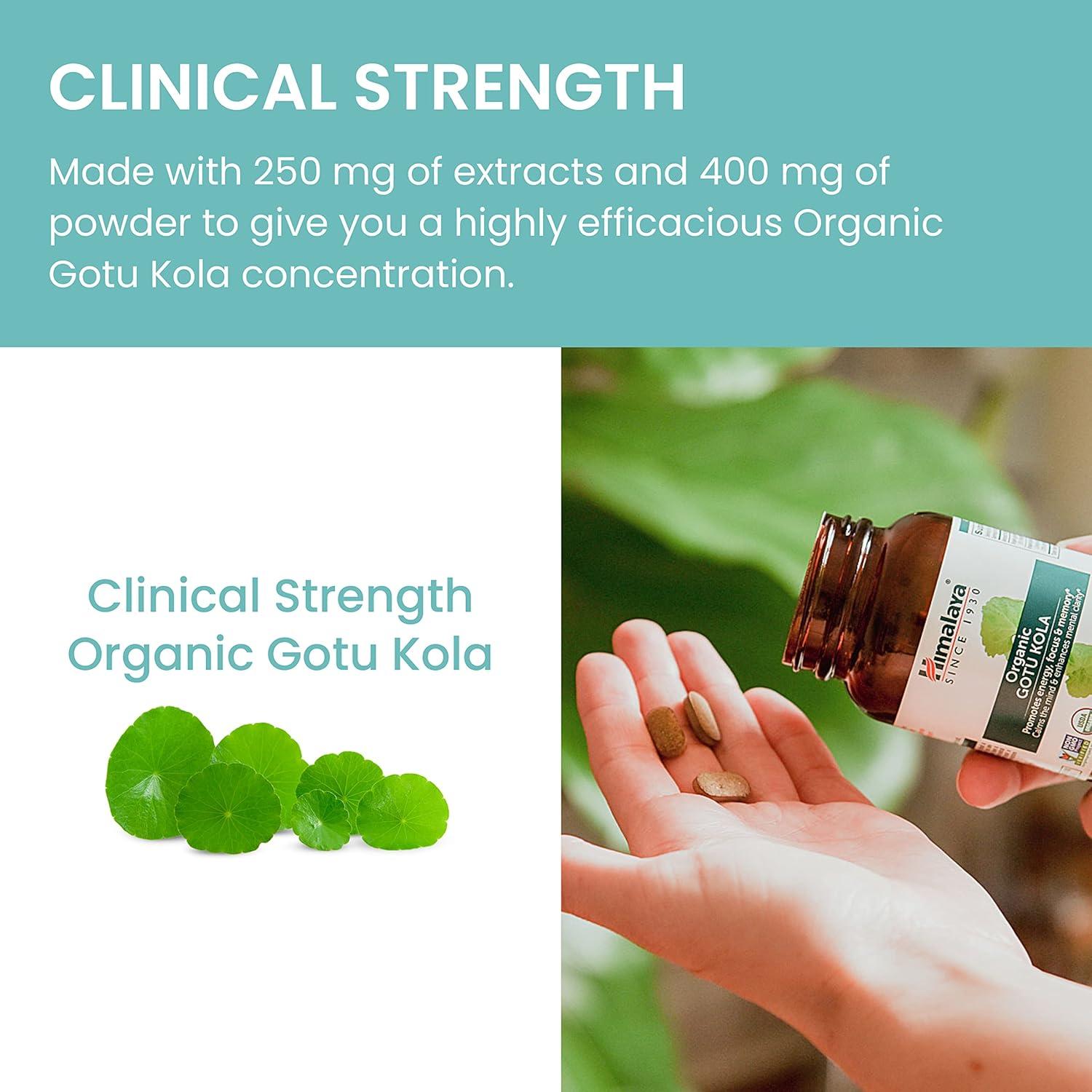 image:imageHimalaya Organic Gotu Kola 45 Day Supply Herbal Nootropic Supplement with Adaptogens for Energy Focus Memory and Calming Relaxation Vegan NonGMO Gluten Free 650 mg 90 Caplets