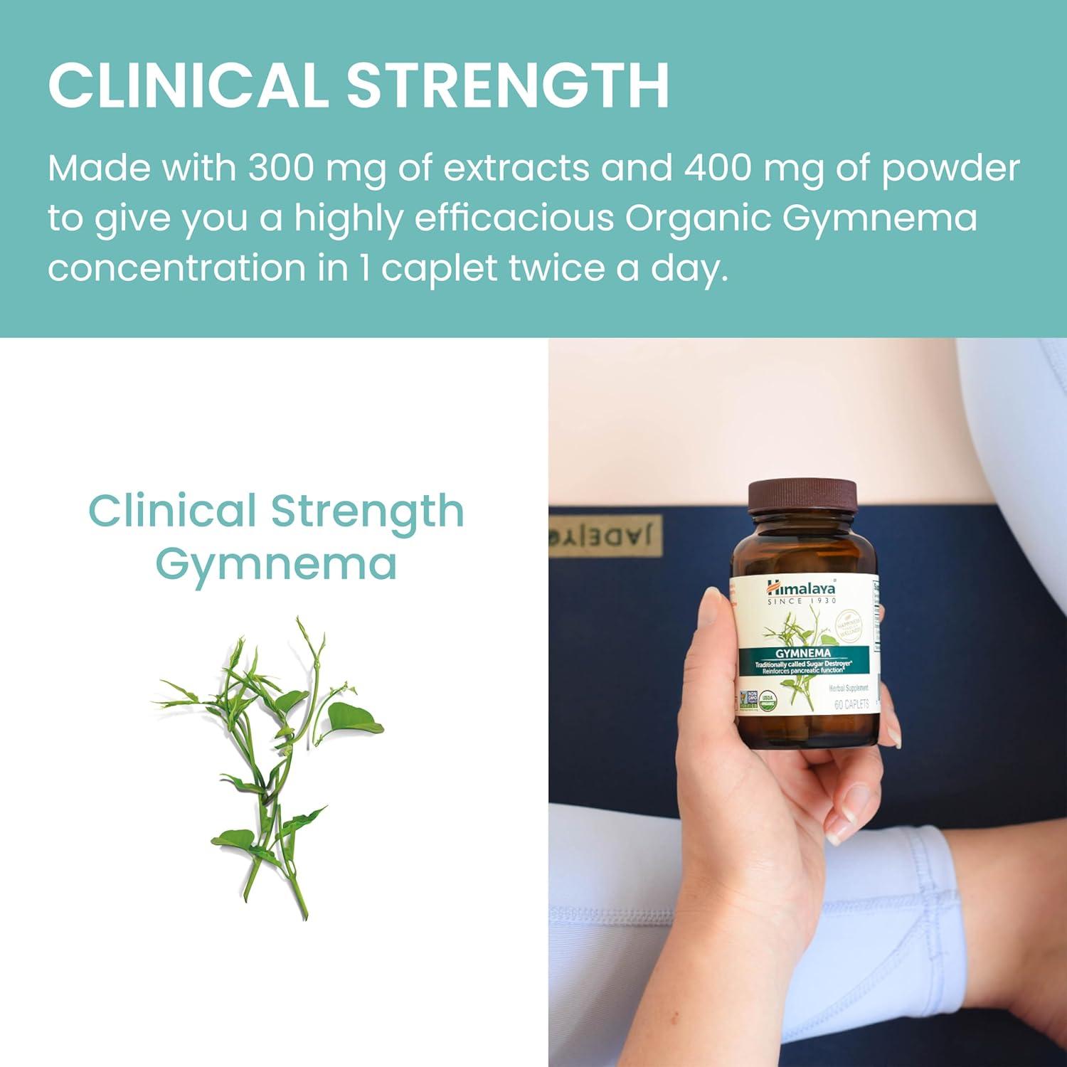 image:imageHimalaya Organic Gymnema Sylvestre Herbal Glucose Metabolism Support USDA Organic NonGMO Vegan Gluten Free Additive Free 700 mg 60 Caplets60 Count Pack of 2