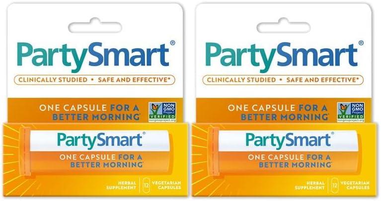 image:imageHimalaya PartySmart 12 Capsule Tube Alcohol Breakdown Liver Support for a Better Morning After Drinking Plant Based Vegan NonGMO Gluten Free Clinically Studied Pack of 2Capsules