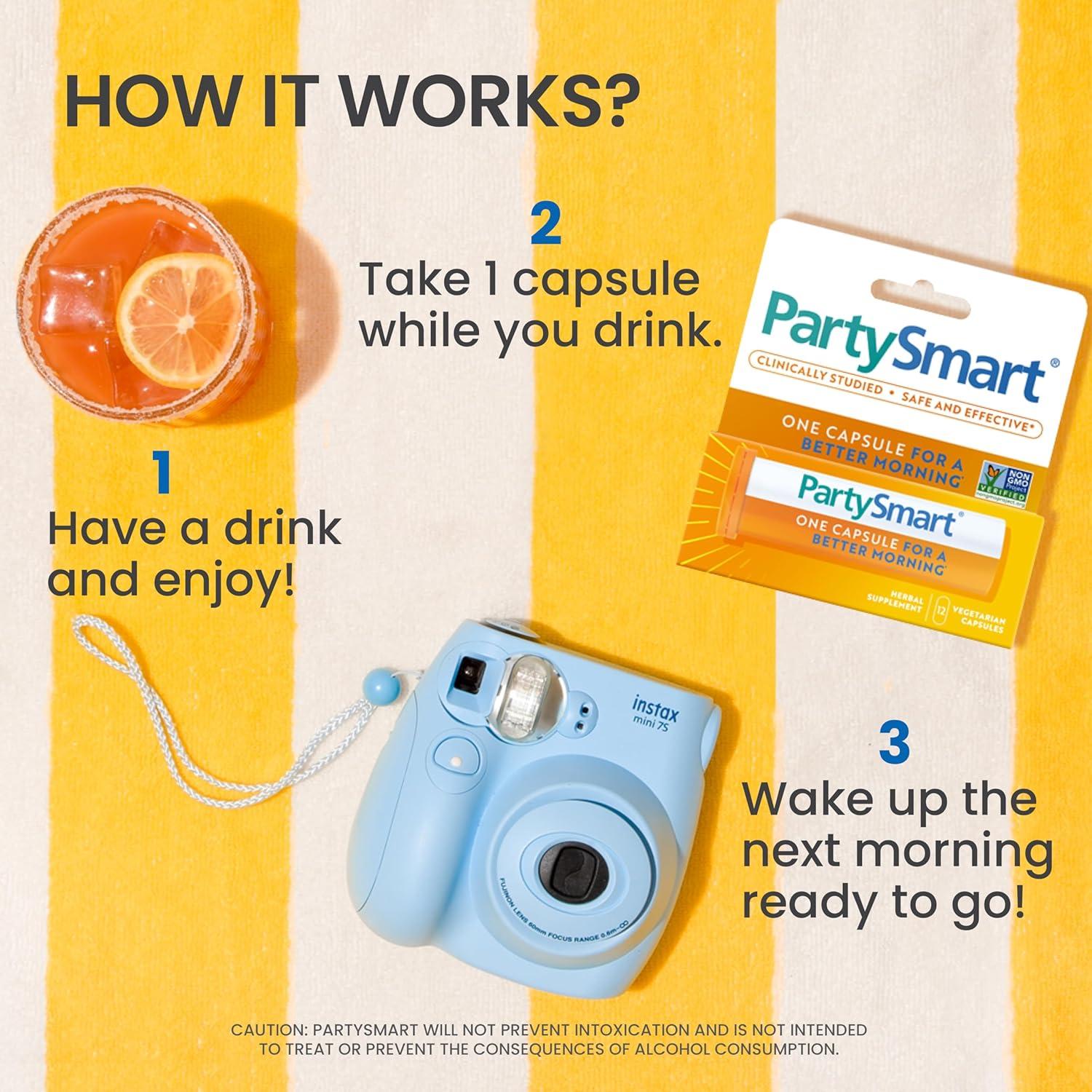 image:imageHimalaya PartySmart 12 Capsule Tube Alcohol Breakdown Liver Support for a Better Morning After Drinking Plant Based Vegan NonGMO Gluten Free Clinically StudiedCapsules