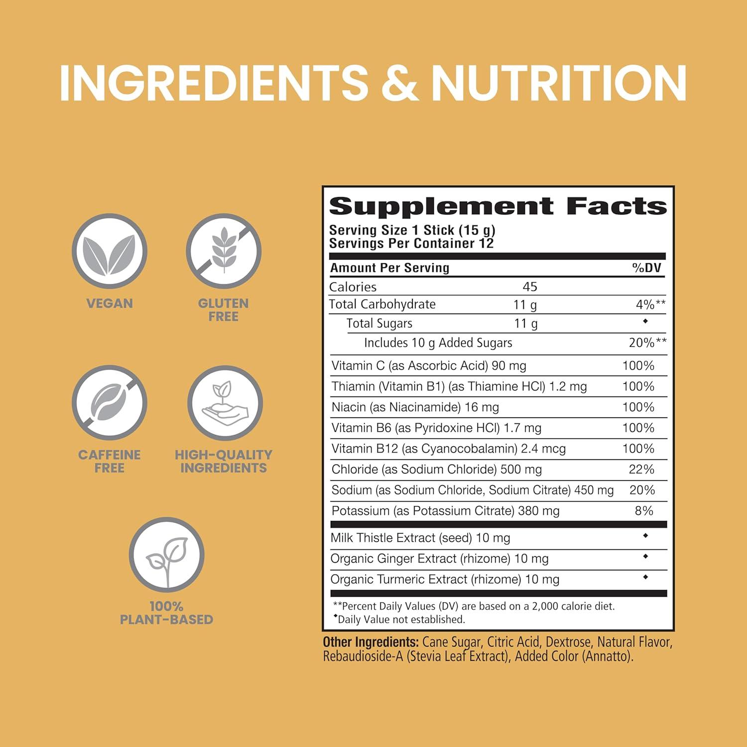 image:imageHimalaya PartySmart Orange Electrolytes Powder Packets 12 Count Supports Hydration Rehydrate with Sodium amp Potassium Vitamin C amp More Antioxidant Recovery Blend Milk Thistle Ginger amp Turmeric