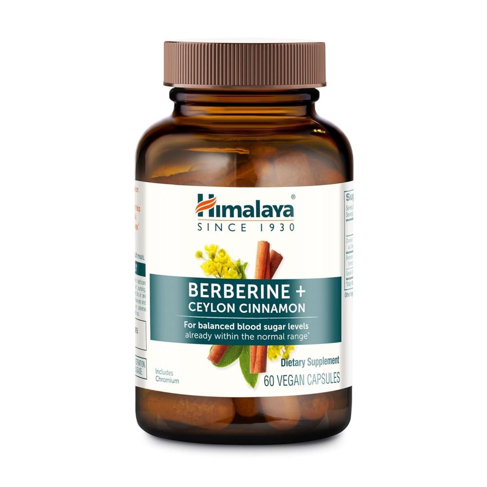image:imageHimalaya Berberine with Ceylon Cinnamon Herbal Supplement for Supporting Normal Metabolism Immune and Digestive Health Vegan Gluten Free 60 Vegetarian Capsules