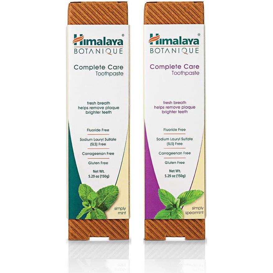 image:imageHimalaya Botanique Complete Care Toothpaste Mint and Spearmint  Fluoride Free Toothpaste for Clean Teeth amp Fresh Breath  Vegan Gluten Free No Artificial Flavors or Colors 529 oz Pack of 2