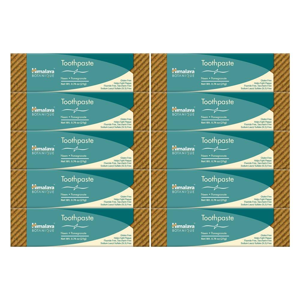 image:imageHimalaya Botanique Original Neem amp Pomegranate Botanical Toothpaste Fights Plaque Brightens Teeth Fluoride Free No Artificial Flavors SLS Free Cruelty Free Foaming Mint Flavor 529 Oz 2 PackPomegranate