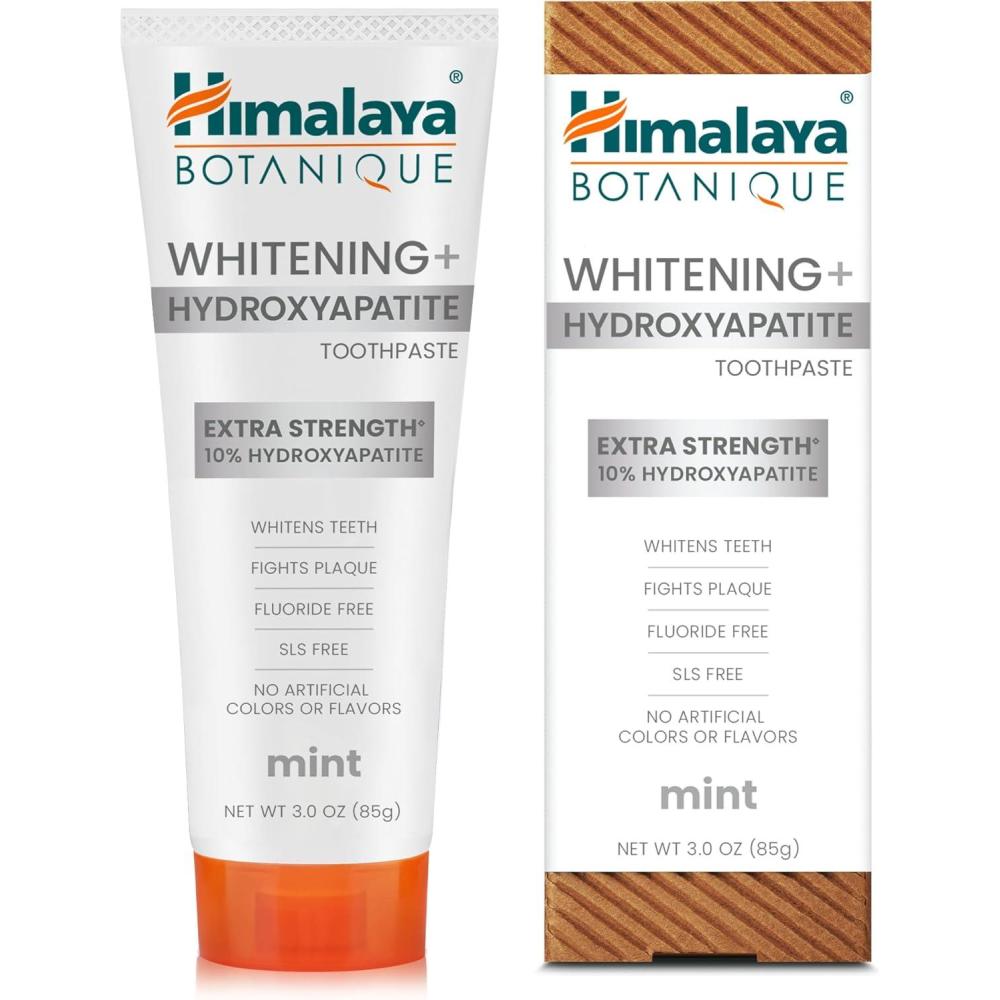 image:imageHimalaya Botanique Whitening Extra Strength Hydroxyapatite Toothpaste 10 Nano Hydroxyapatite to Support Remineralization amp Restore Enamel to Strengthen Teeth Vegan Mint Flavor 3 oz