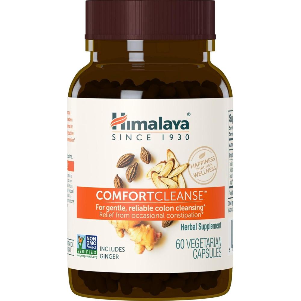 image:imageHimalaya ComfortCleanse for Detox and Gentle Colon Cleanse amp Occasional Constipation Vegetarian 500 mg 60 Capsules 1 Month Supply