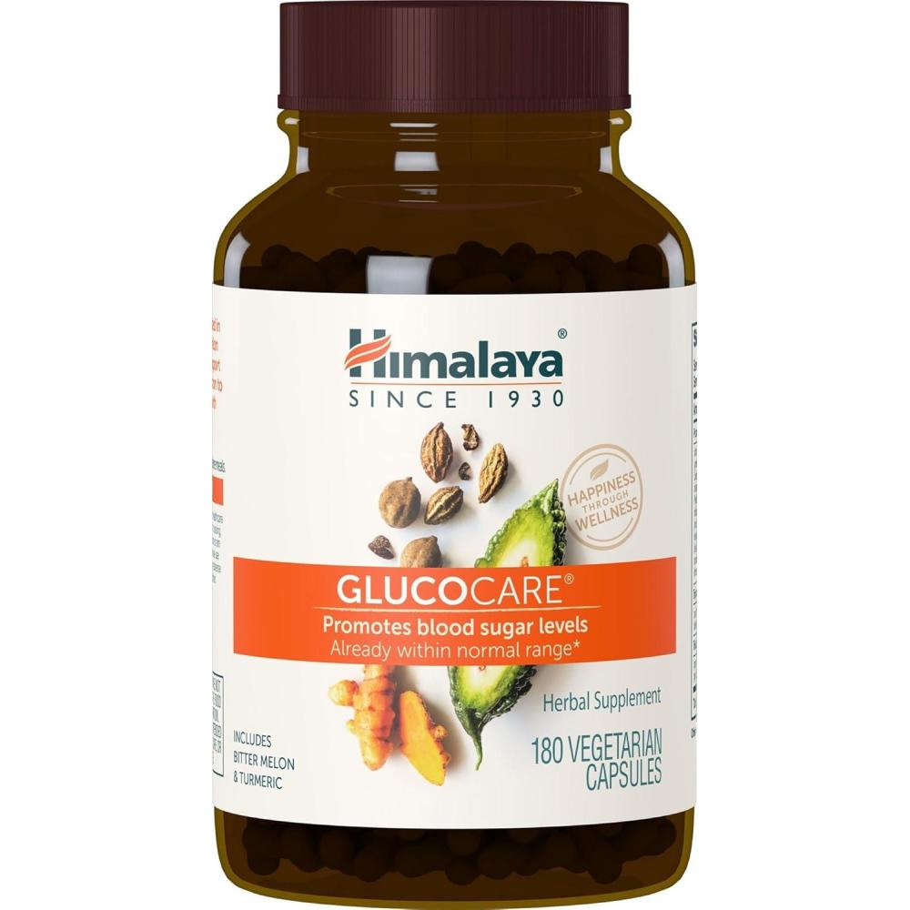 image:imageHimalaya GlucoCare Herbal Glucose Metabolism amp Pancreatic Support with Bitter Melon Gymnema Triphala amp Turmeric Natural Blood Sugar Support Vegan NonGMO GlutenFree 90 Capsules180 Count Pack of 1