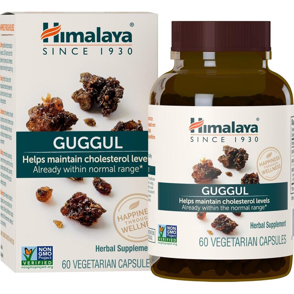 image:imageHimalaya Guggul Herbal Liver Support for Liver Detox Cholesterol HDL amp LDL Support Vegan NonGMO Gluten Free 720 mg 60 Capsules60 Count Pack of 1