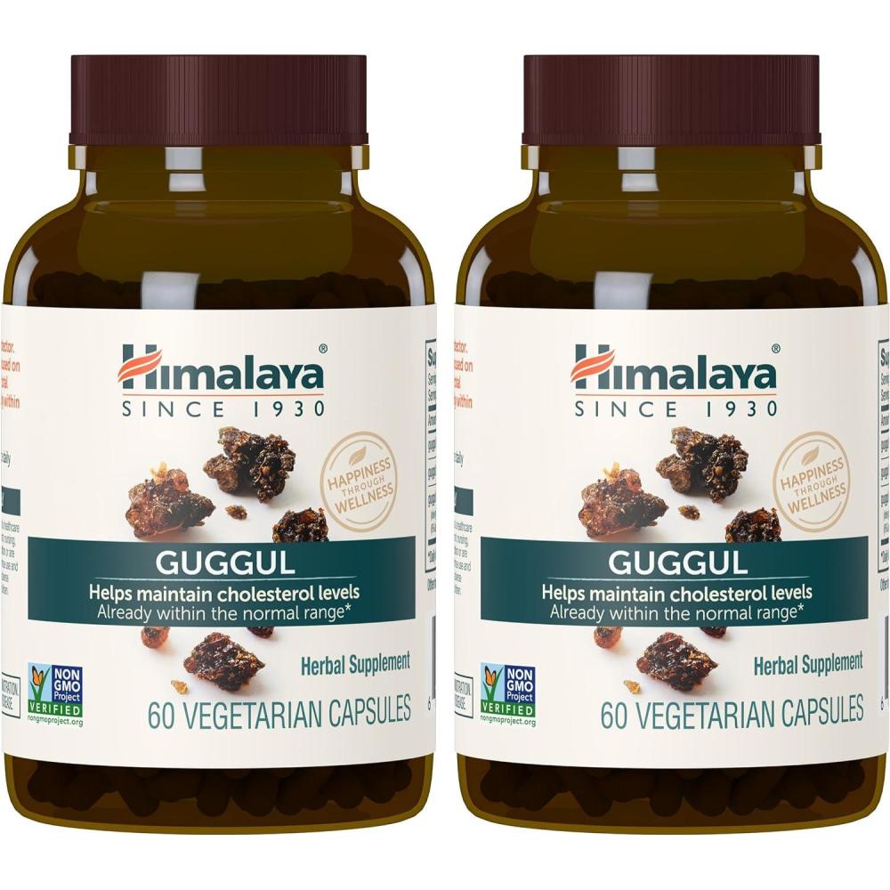 image:imageHimalaya Guggul Herbal Liver Support for Liver Detox Cholesterol HDL amp LDL Support Vegan NonGMO Gluten Free 720 mg 60 Capsules60 Count Pack of 2