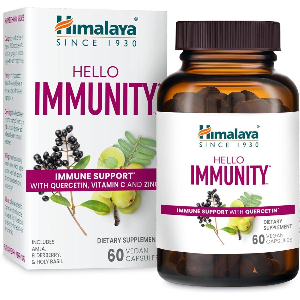 image:imageHimalaya Hello Immunity with Quercetin 60 Day Supply Herbal Immune Support Supplement Bioflavonoid and Antioxidant for Immunity and Daily Wellness Vegan NonGMO Gluten Free 500 mg 60 Caplets