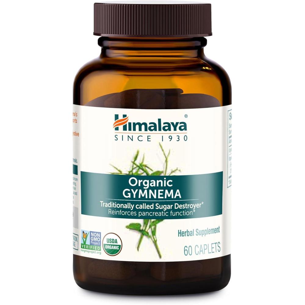 image:imageHimalaya Organic Gymnema Sylvestre  Herbal Glucose Metabolism Support  USDA Organic NonGMO Vegan Gluten Free Additive Free 700 mg 60 Caplets60 Count Pack of 1