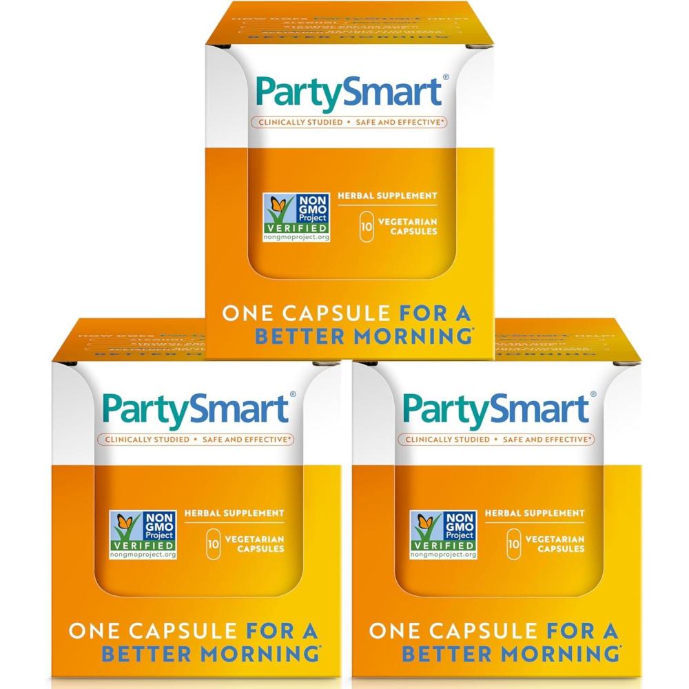 image:imageHimalaya PartySmart 10 Individual Capsules Alcohol Breakdown Liver Support for a Better Morning After Drinking Plant Based Vegan NonGMO Gluten Free Clinically Studied Pack of 310 Count Pack of 3