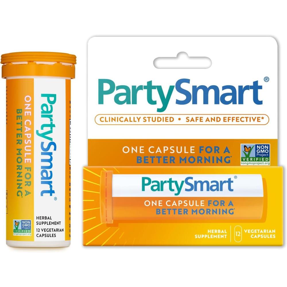 image:imageHimalaya PartySmart 12 Capsule Tube Alcohol Breakdown Liver Support for a Better Morning After Drinking Plant Based Vegan NonGMO Gluten Free Clinically Studied Pack of 2Capsules