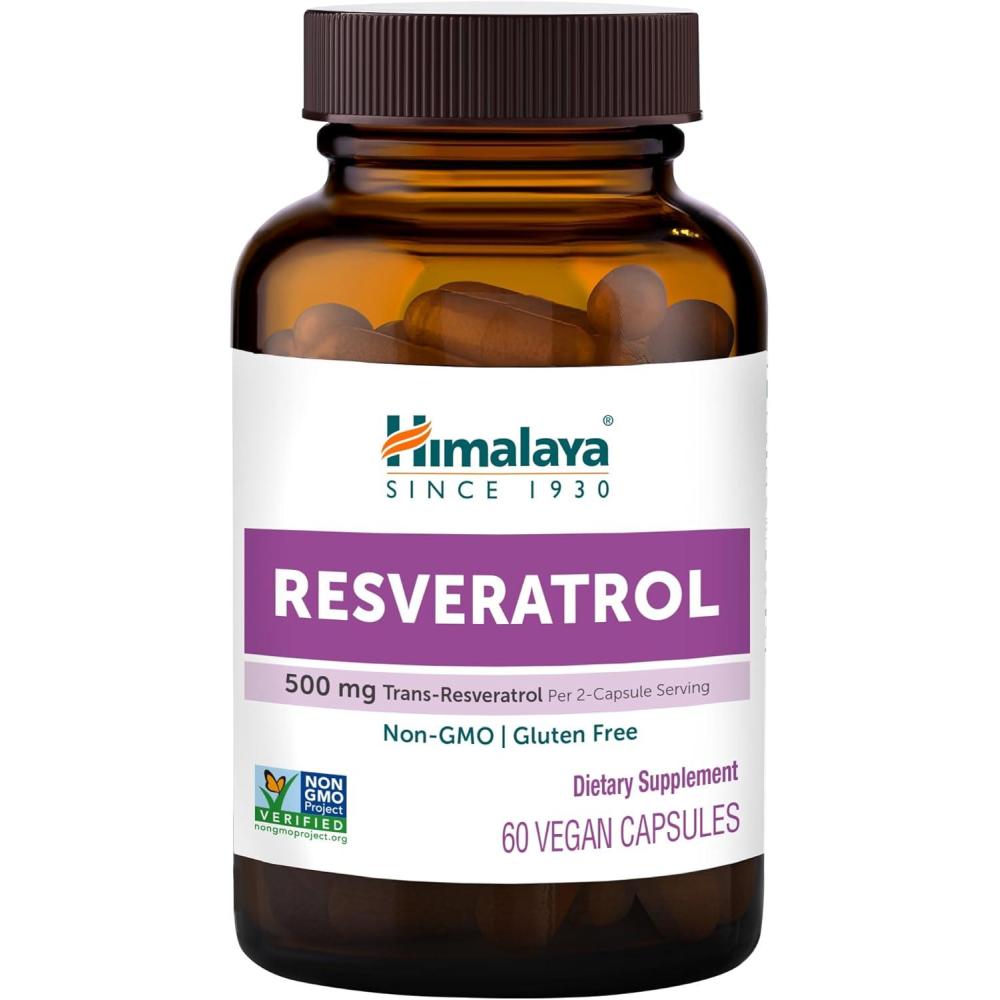image:imageHimalaya Resveratrol for Healthy Aging and Antioxidant Support 1000 mg of Resveratrol with 500 mg TransResveratrol Daily 60 Vegan Capsules 1 Month Supply