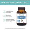 Himalaya Ashwagandha+ Relax, with GABA, Holy Basil & Chamomile for Reset, Relaxation & Stress Relief, Vegan, Gluten Free, 540 mg, 60 Vegetarian Capsules, 1 Month Supply(Ashwagandha+ Relax)