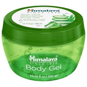 Himalaya Aloe Vera Refreshing Body Gel, with Real Aloe Vera for Moisturizing, Cooling, and Soothing Skin, Lightweight Non-Greasy Formula, 10.14 fl oz (300 ml)