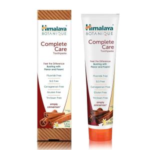 Himalaya Botanique Complete Care Toothpaste, Herbal, Peppermint Flavor, Fights Plaque, Freshens Breath, Fluoride Free, No Artificial Flavors, SLS Free, Cruelty Free, Foaming, 5.29 Oz, 4 Pack…(Cinnamon)