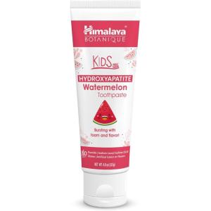 Himalaya Botanique Kids Hydroxyapatite Toothpaste, Strawberry Flavor – Nano Hydroxyapatite to Support Remineralization and Restore Enamel, Fluoride-Free, Vegan, Gluten Free, 4 oz(Watermelon)