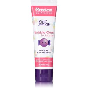 Himalaya Botanique Kids Toothpaste, Cool Mint, Fluoride-Free, Gentle, No Artificial Colors, SLS Free, Gluten Free, Cruelty Free, Vegan, Foaming, 4 Oz, 1 Pack…(Bubblegum)