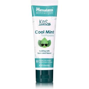 Himalaya Botanique Kids Toothpaste, Cool Mint, Fluoride-Free, Gentle, No Artificial Colors, SLS Free, Gluten Free, Cruelty Free, Vegan, Foaming, 4 Oz, 1 Pack…(Mint)