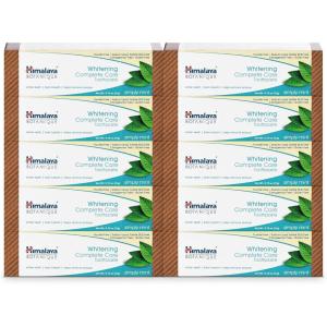 Himalaya Botanique Whitening Complete Care Travel Toothpaste, Mint – Travel Size Whitening Toothpaste Without Fluoride for Brighter Teeth & Fresh Breath – Vegan, 0.74 oz (Pack of 10)(0.07 Ounce (Pack of 10))
