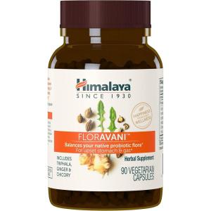 Himalaya FlorAvani – Herbal Digestive Health Supplement Supporting Heartburn and Nausea Relief – Vegan, Non-GMO, Gluten Free, Clinically Studied, 271 mg, 90 Capsules