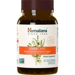 Himalaya LiverCare, 90 Day Supply – Herbal Liver Support Promoting Waste Elimination, Liver Cleanse, Detox, and Bile Production – Vegan, Non-GMO, Gluten Free, 375 mg, 180 Capsules(Unflavored)