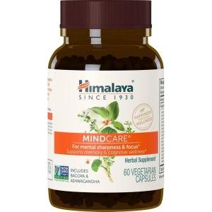 Himalaya MindCare, Nootropic Brain Supplement Booster for Mental Sharpness, Focus, Memory, and Cognitive Wellness, 1170 mg, 120 Capsules, 1 Month Supply(60 Count (Pack of 1))