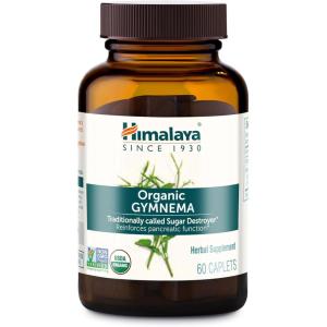 Himalaya Organic Gymnema Sylvestre – Herbal Glucose Metabolism Support – USDA Organic, Non-GMO, Vegan, Gluten Free, Additive Free, 700 mg, 60 Caplets(60 Count (Pack of 1))