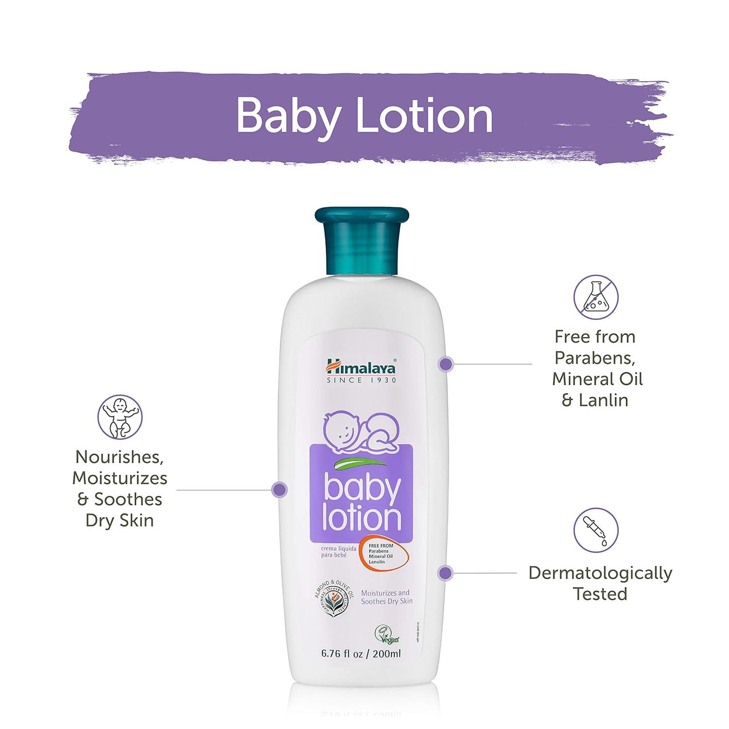 image:imageHimalaya Baby Lotion with Olive Oil and Almond Oil Free from Parabens Mineral Oil amp Lanolin Dermatologist Tested 676 oz 200 ml68 Fl Oz Pack of 2