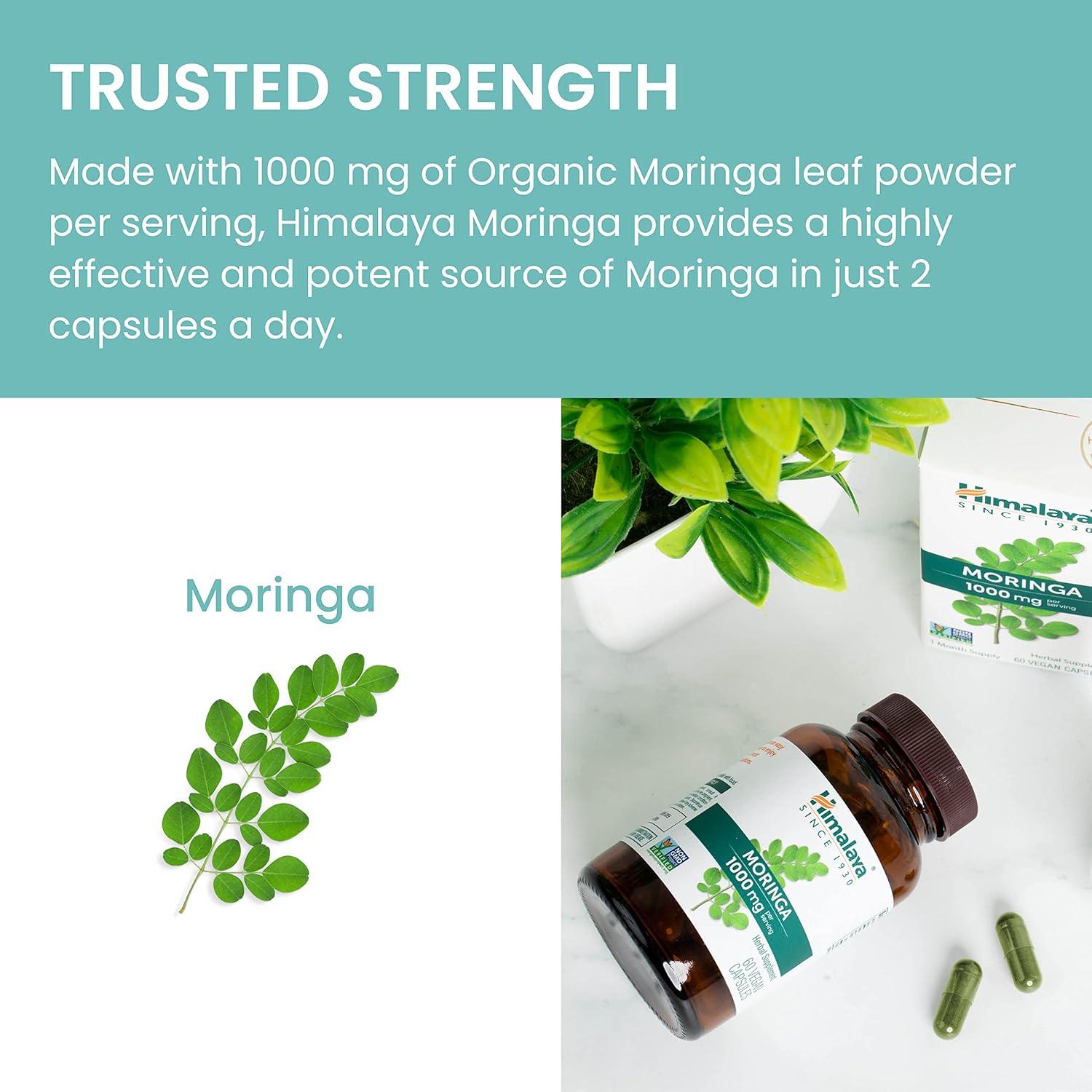 image:imageHimalaya Moringa Herbal Superfood Antioxidants Supplement Supporting Wellness Vitality and Oxidative Stress Vegan NonGMO Gluten Free 1000 mg 60 Capsules