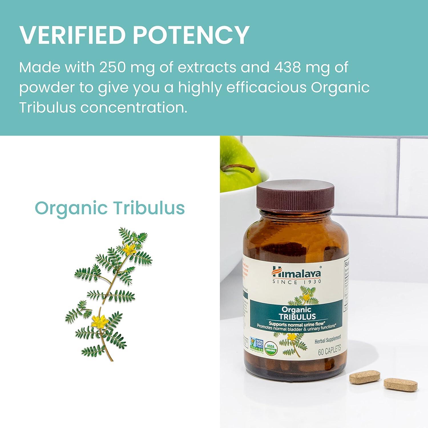 image:imageHimalaya Organic Tribulus Terrestris Herbal Supplement for Bladder Control Male Endurance Prostate and Libido Support Vegan NonGMO Gluten Free 688 mg 60 Caplets